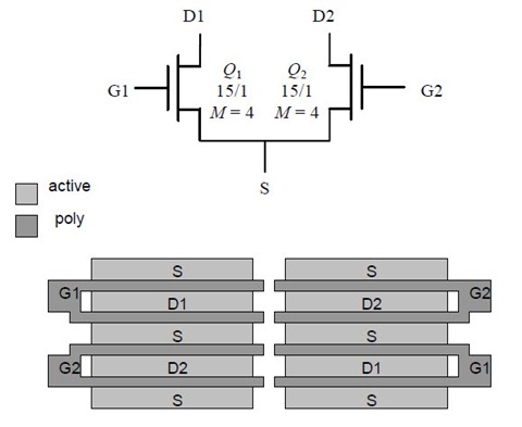 7-Common-Centroid-Layout-with-Multi-Fingered-Gates