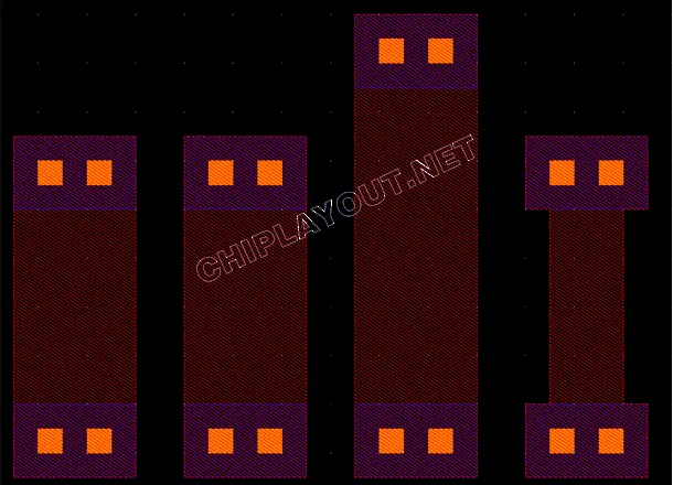 没有匹配效果的电阻版图