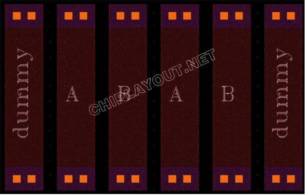 两侧加dummy电阻的版图